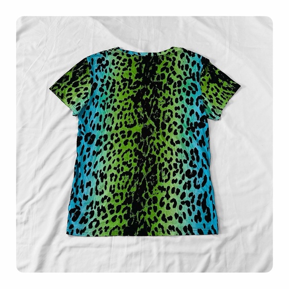 ★ VERSACE for H&M Animal Print T-shirt Collab - Blue/Green ★ - Picture 7 of 14